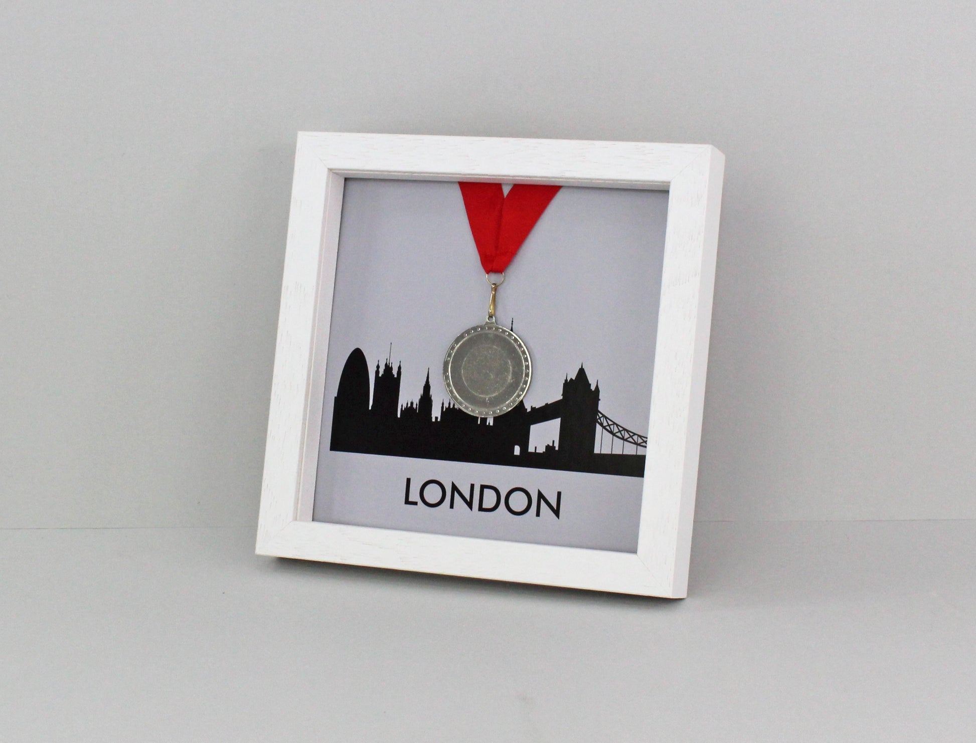 Medal Display frame for one Medal - London/Berlin/Paris/Chicago/New York and more. Perfect way to display your achievements! - PhotoFramesandMore - Wooden Picture Frames