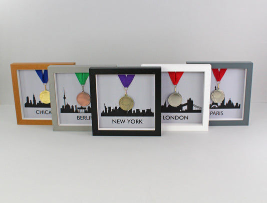 Medal Display frame for one Medal - London/Berlin/Paris/Chicago/New York and more. Perfect way to display your achievements!