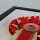 Personalised Rosette Display Frame. 20x50. Suits one Rosette with text box.