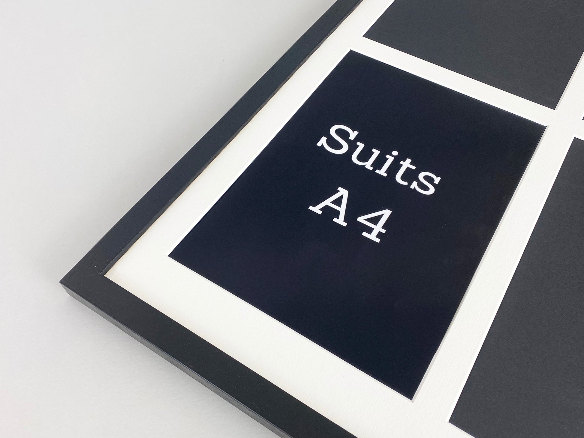 Suits Four A4 Photos / Certificates. 50x70cm. Multi Aperture Photo Frame. - PhotoFramesandMore - Wooden Picture Frames