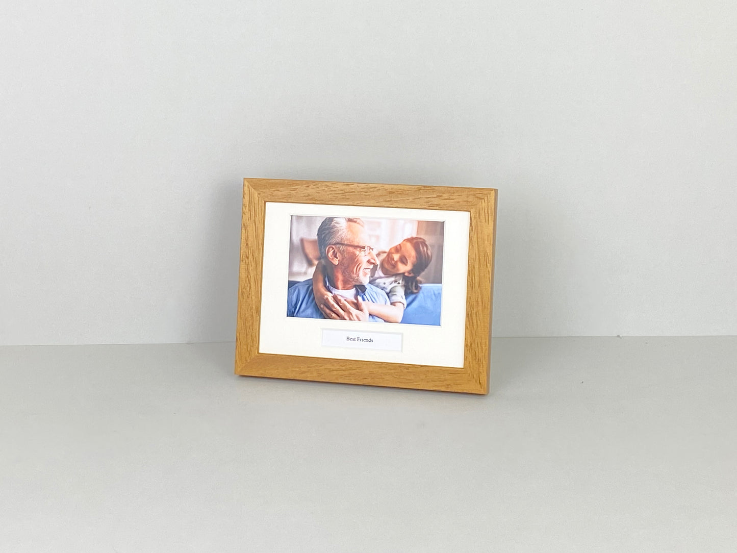 Personalised Mini Caption Frames. Landscape 8x6" Frame with 6x4" Photo.  Handmade by Art@Home in the UK