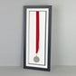 Medal display Frame. For one medal, with full ribbon on show. 20x50cm.