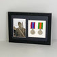 Military and Service Medal display Frame for Two Medals and a 6x4" Photograph. A4. - PhotoFramesandMore - Wooden Picture Frames