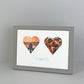 Heart Shaped Caption Frames. Add your Personalised Text and Photo to treasure a special Memory. Available in a selection of colours and Sizes.