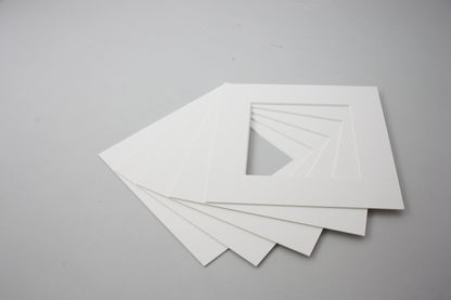 Packs of 5 Square Mounts - White
