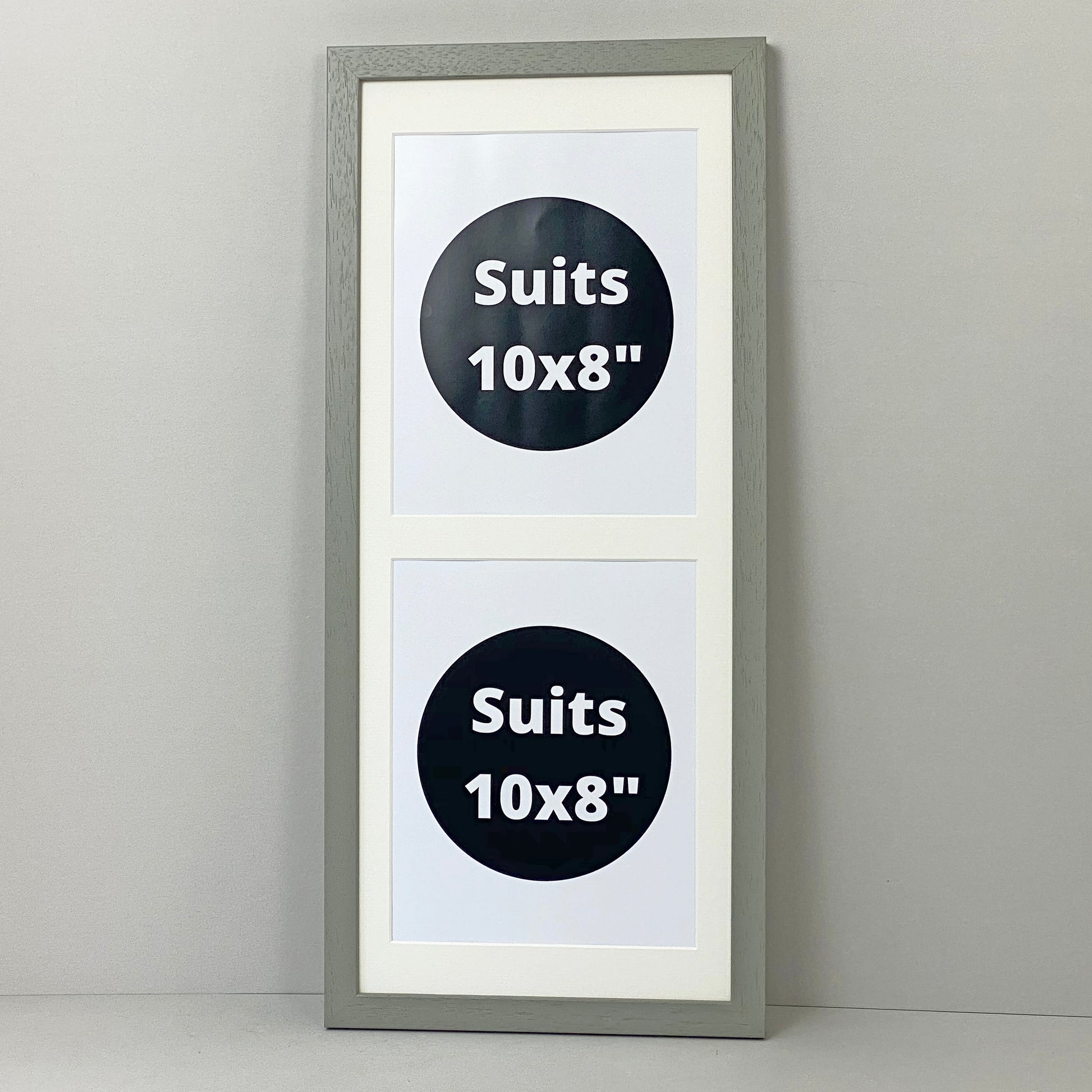 Suits Two 10x8" Photos. 25x60cm. Wooden Multi Aperture Photo Frame. - PhotoFramesandMore - Wooden Picture Frames