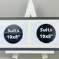 Suits Two 10x8" Photos. 25x60cm. Wooden Multi Aperture Photo Frame. - PhotoFramesandMore - Wooden Picture Frames
