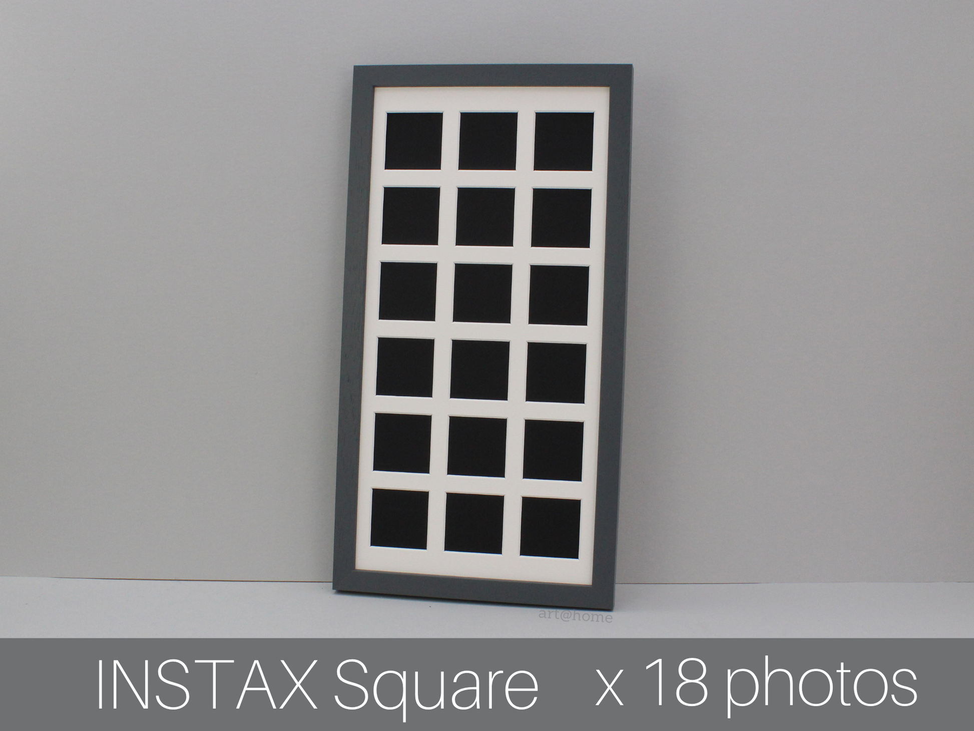 Instax Square Photo Frame. Holds Eighteen 62mmx62mm sized Photos. 25x50cm. - PhotoFramesandMore - Wooden Picture Frames