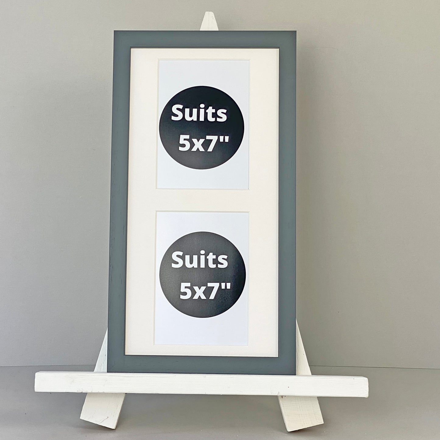 Suits two 5x7" Photos. 20x40cm. Wooden Multi Photo Frame. - PhotoFramesandMore