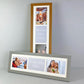 Personalised Mothers day Multi Aperture Photo Frame. Landscape. Holds Three 6x4" Photos, 15x50cm.