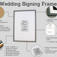 Wedding Signing Frames. A2 /42 x 59.4cm.With 8x6" Aperture for personalised Name/Quote or for a Photo. Handmade by Art@Home. - PhotoFramesandMore - Wooden Picture Frames