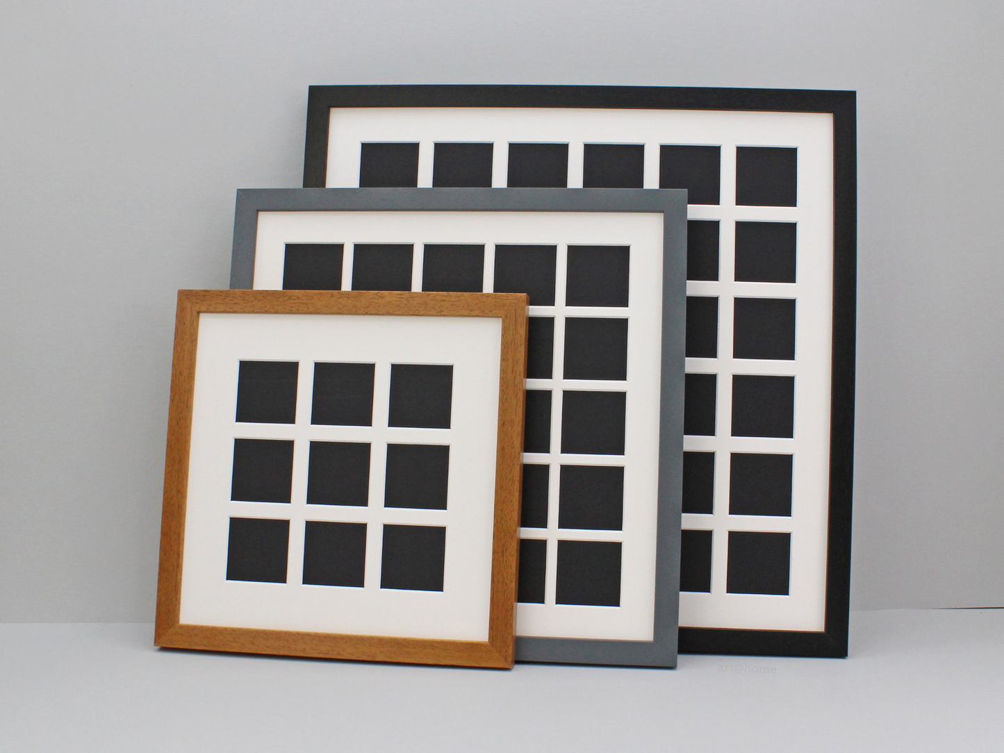 Instax Square Multi Aperture Wooden Photo Frame. Holds Nine 62mmx62mm sized Photos. 30x30cm. - PhotoFramesandMore - Wooden Picture Frames